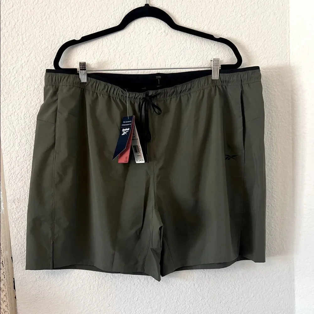 Men's Reebok Dark Green Athletic Shorts ~ Size 2XL